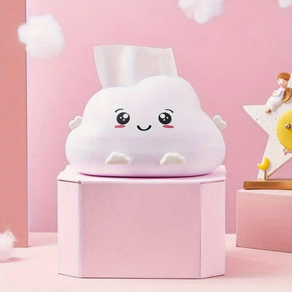 Cute Cartoon Clouds Plastic Tissue Box Desktop Drawer Organizer Storage Box - Mekamart Australia