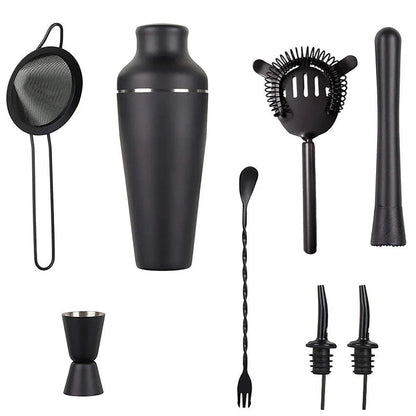 8PCS/700ML Stainless Steel Cocktail Shaker Bartender Tools Set Bar Supplies - Mekamart Australia