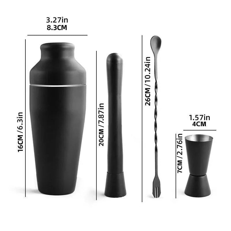 8PCS/700ML Stainless Steel Cocktail Shaker Bartender Tools Set Bar Supplies - Mekamart Australia