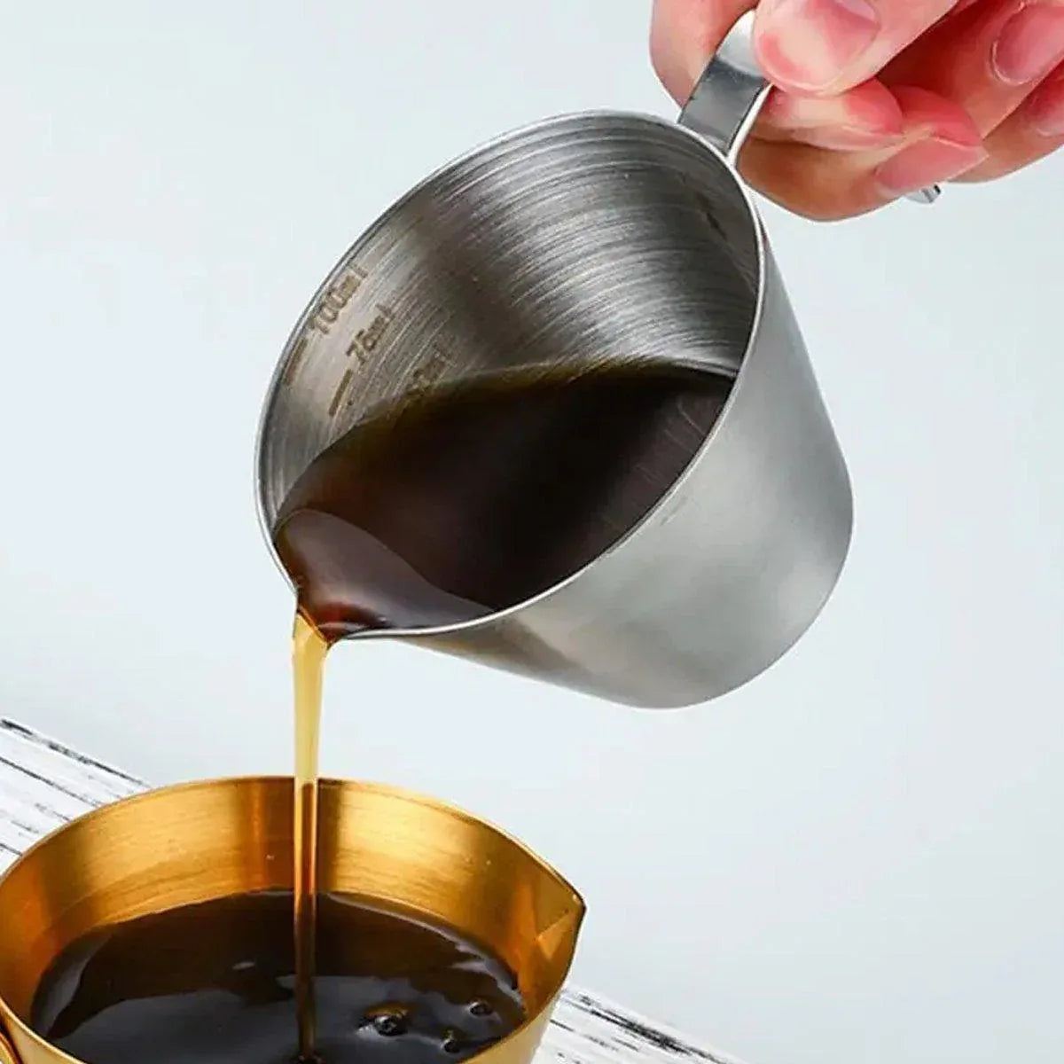 100ml Stainless Steel Coffee Extraction Measuring Cup Graduated Coffee Tool - Mekamart Australia