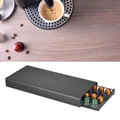 Coffee Pod Holder Drawer for Nespresso - 40 Capsules Storage Rack Stand - Mekamart Australia