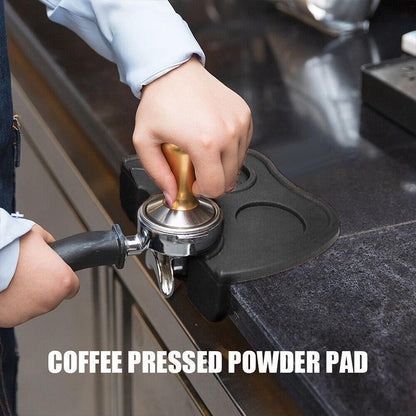 Double Slot Silicone Coffee Tamper Mat | Non-Slip Corner Tamping Pad 21×15×4cm - Mekamart Australia