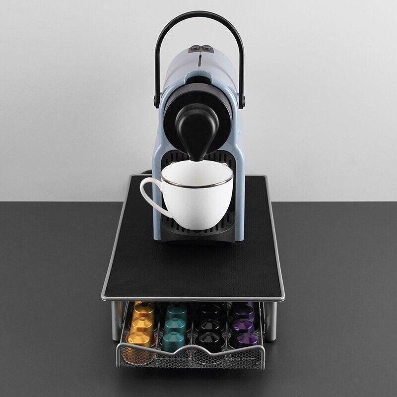 Coffee Capsule Drawer Holder for 40 Nespresso Pods with Non-Slip Top Rack - Mekamart Australia