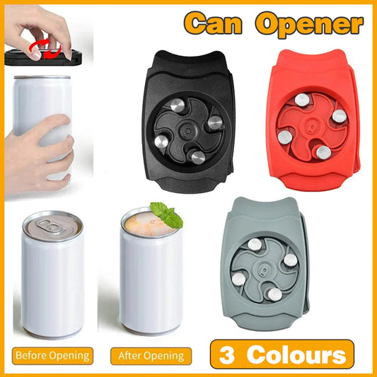 Topless Can Opener Manual Kitchen Tool for Beer Soda and Tin Bottles - Black - Mekamart Australia