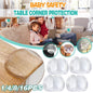 Transparent PVC Table Corner Guards Anti-Collision Protective Covers for Furniture - 4 PCS - Mekamart Australia