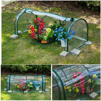 PVC Greenhouse Cover Replacement Plant Tent Garden Shelter No Frame - Grid - Mekamart Australia