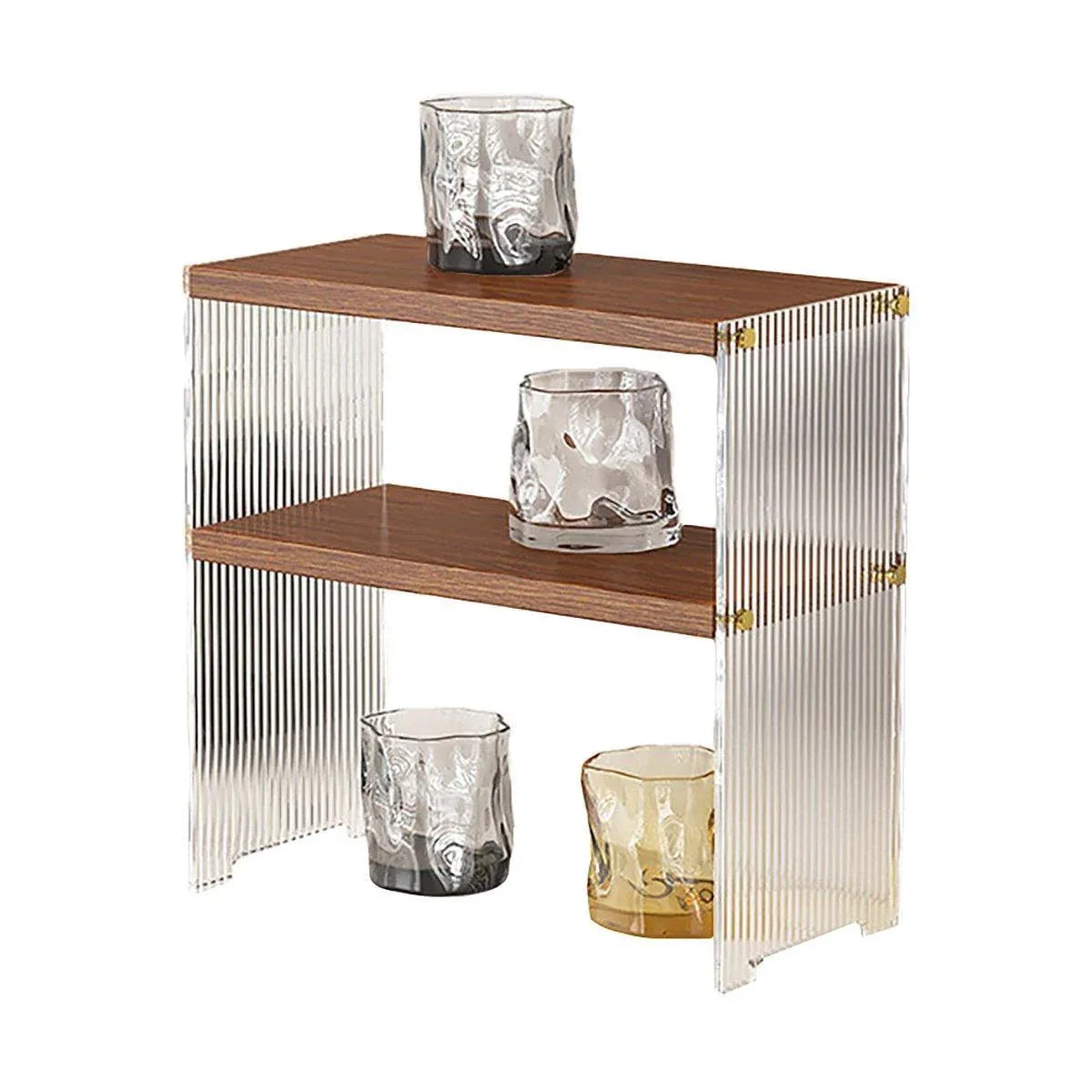 Acrylic Desktop Cup Holder Multi-Purpose Portable Storage Organizer For Home - Brown - Mekamart Australia