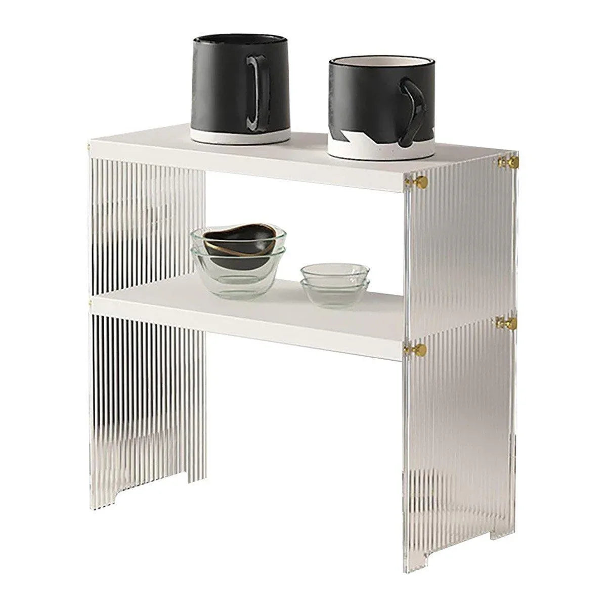 Acrylic Desktop Cup Holder Multi-Purpose Portable Storage Organizer For Home - Brown - Mekamart Australia