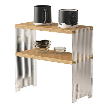 Acrylic Desktop Cup Holder Multi-Purpose Portable Storage Organizer For Home - White - Mekamart Australia
