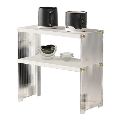 Acrylic Desktop Cup Holder Multi-Purpose Portable Storage Organizer For Home - White - Mekamart Australia