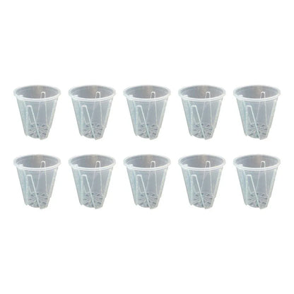 10xClear Plastic Orchid Pots with Holes for Phalaenopsis Root Aeration - Mekamart Australia