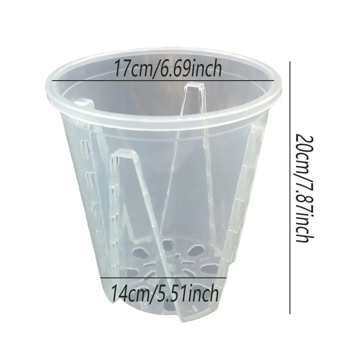 10xClear Plastic Orchid Pots with Holes for Phalaenopsis Root Aeration - Mekamart Australia