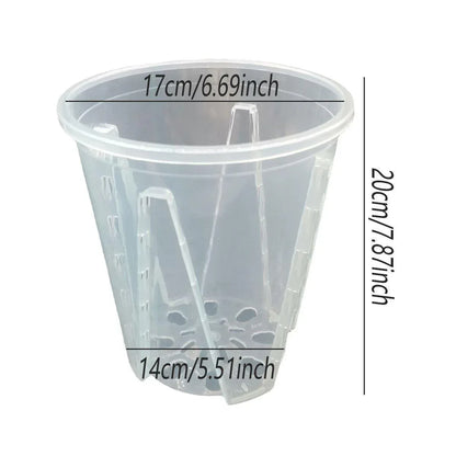 10xClear Plastic Orchid Pots with Holes for Phalaenopsis Root Aeration - Mekamart Australia