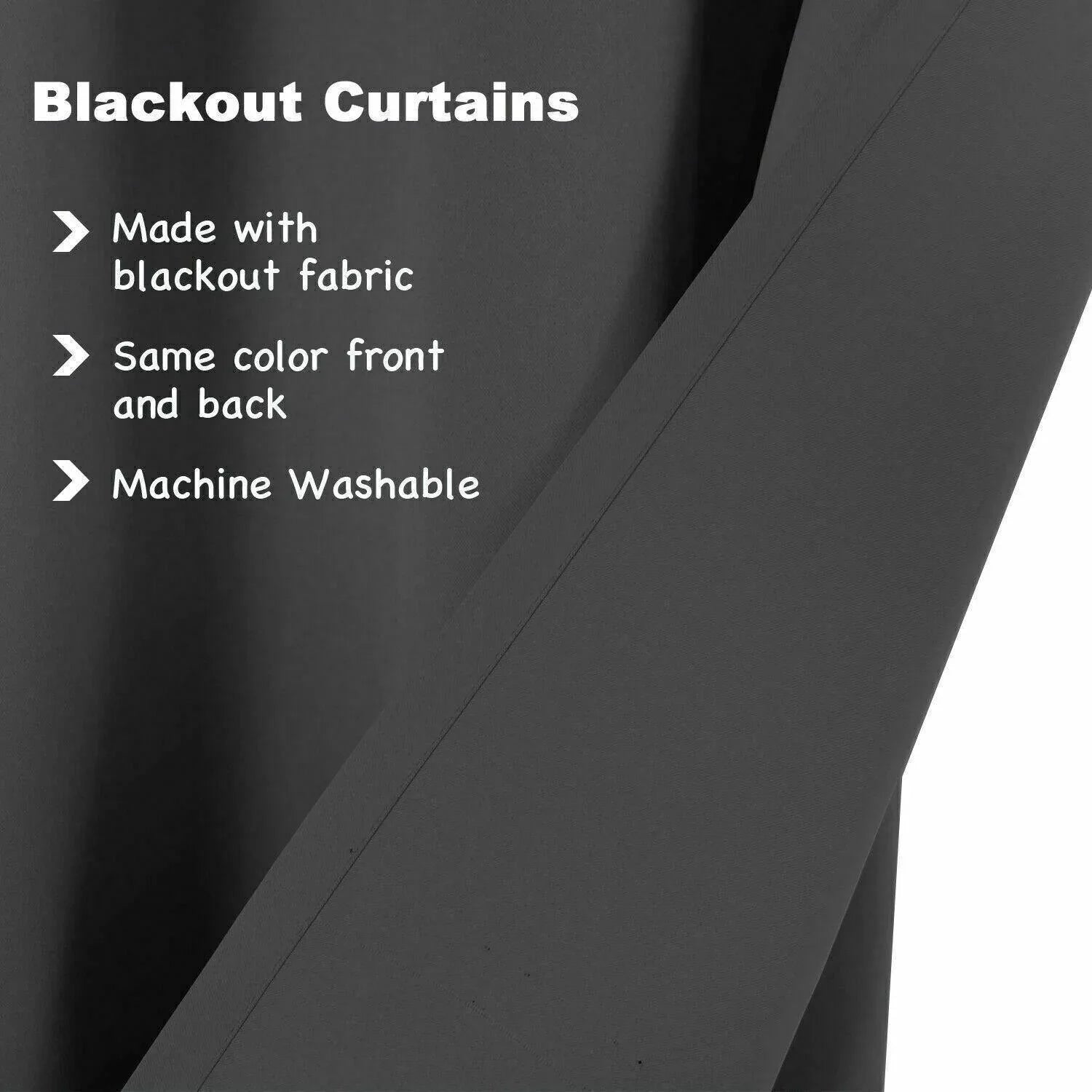 2pcs Semi Blackout Curtain Fabric Solid Colour Home Decor Drapes for Living Room - Light Grey - 132x244cm - Mekamart Australia