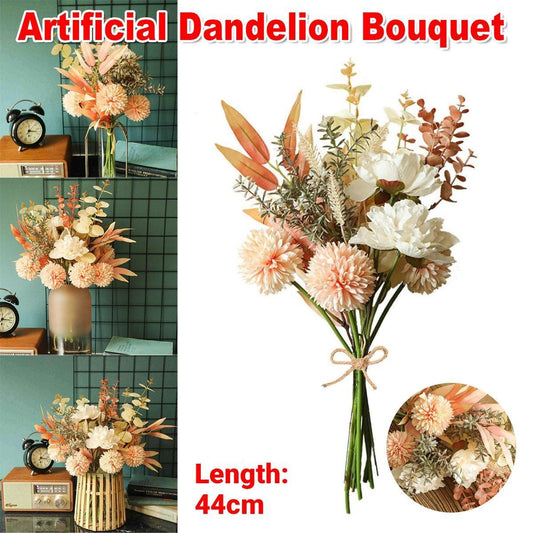 Home Decor Fake Flower Bouquet Artificial Flowers Living Room Wedding Decoration - Mekamart Australia