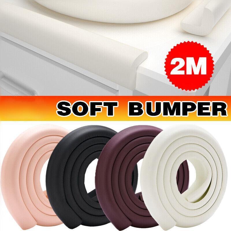 Foam Edge Guard Strip for Desks and Tables with Corner Protector Bumper Tape - Pink - Mekamart Australia