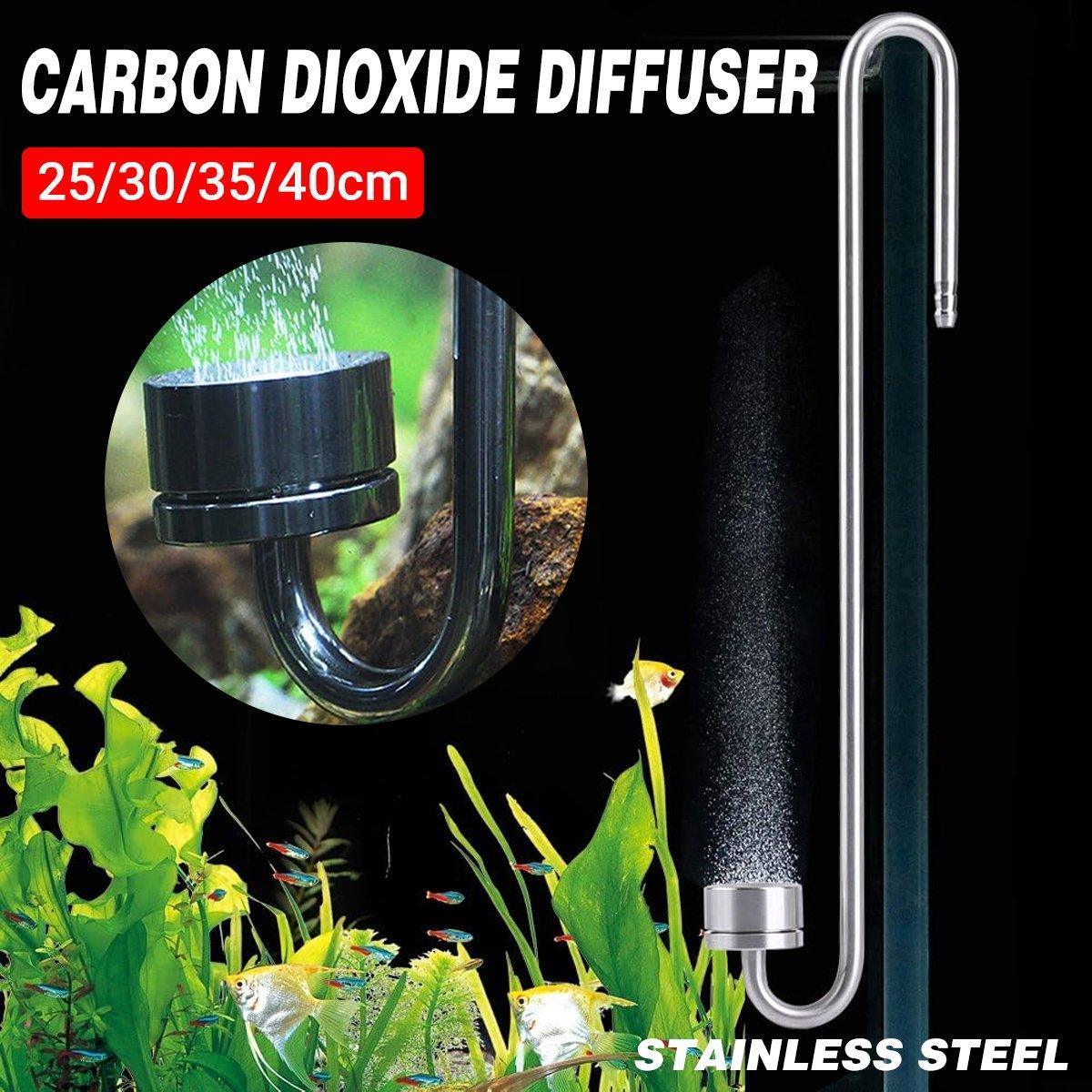Stainless Steel Aquarium CO2 Diffuser Carbon Dioxide Atomizer Grass Tank Bubbler - 35cm - Mekamart Australia