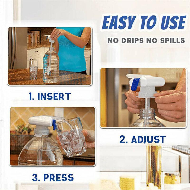 Magic Tap Automatic Electric Water Drink Milk Dispenser Beverage Spill Proof White - 1PC - Mekamart Australia