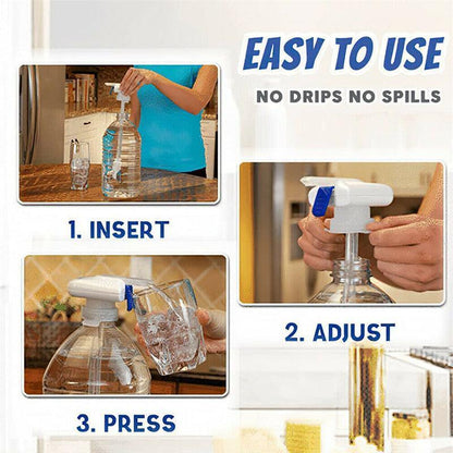 Magic Tap Automatic Electric Water Drink Milk Dispenser Beverage Spill Proof White - 1PC - Mekamart Australia