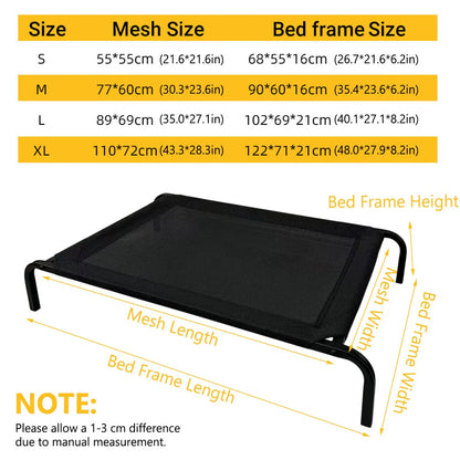 Heavy Duty Pet Raised Bed Elevated Trampoline Hammock Cat Dog Raised Deluxe - Replacement Mesh-S - Mekamart Australia