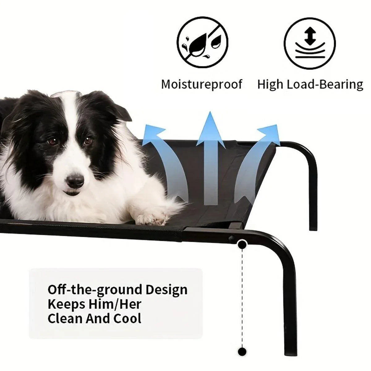 Heavy Duty Pet Raised Bed Elevated Trampoline Hammock Cat Dog Raised Deluxe - Replacement Mesh-S - Mekamart Australia