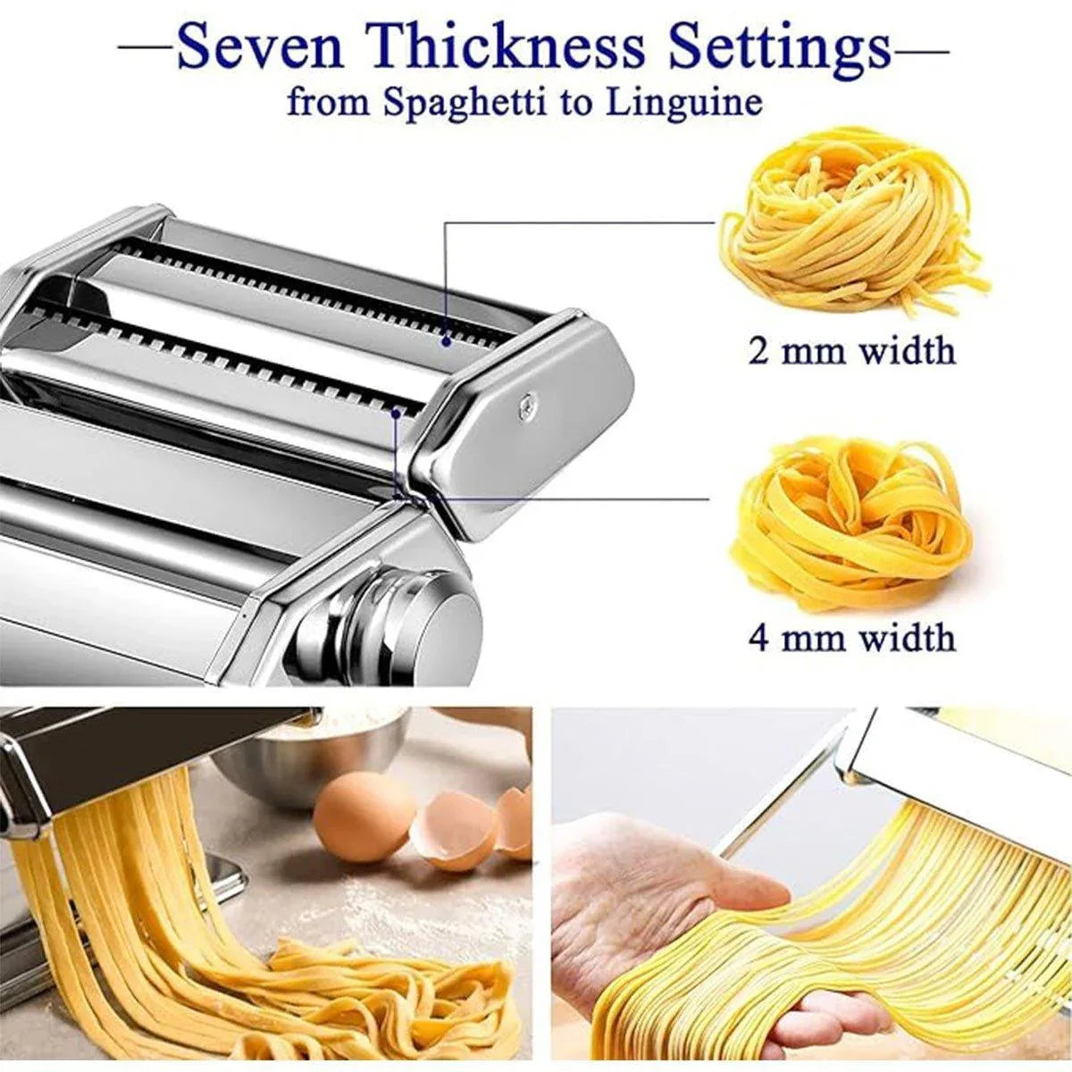 Manual Noodle Maker Dumpling Press Stainless Steel Noodle Machine Pasta Tool - Mekamart Australia