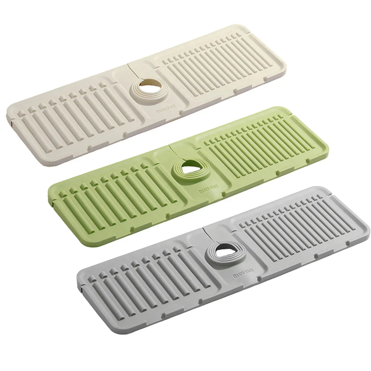 Faucet Draining Pad Narrow Sink Splash Guard Mat for Washbasin Water Catcher - White - Mekamart Australia