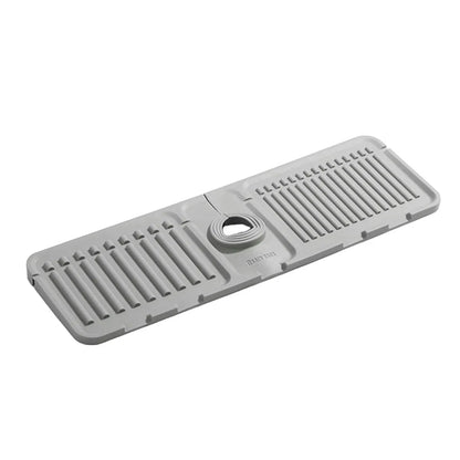 Faucet Draining Pad Narrow Sink Splash Guard Mat for Washbasin Water Catcher - White - Mekamart Australia