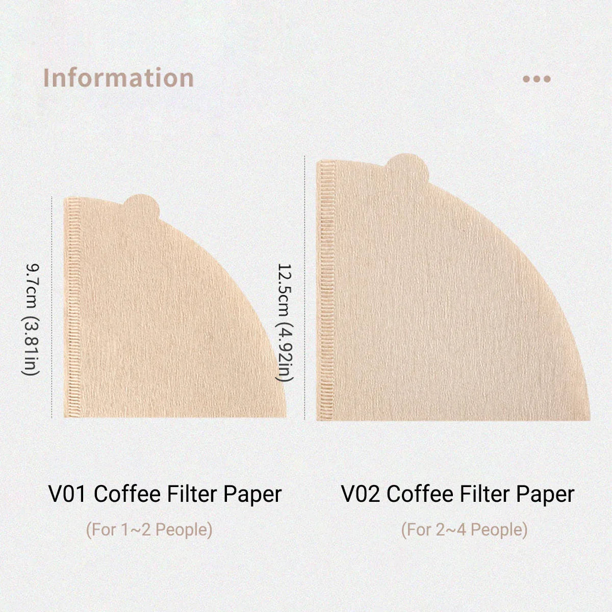 100PCS Coffee Filter Paper Drip Cone Funnel Handmade Filters for Coffee Machine - V02-100PCS - Mekamart Australia
