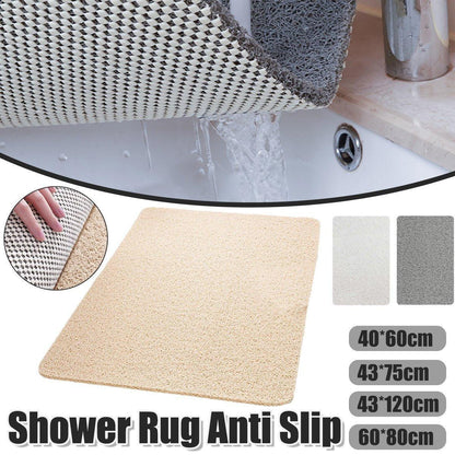 Waterproof Non-Slip Bathroom Shower Mat Anti-Slip Rug Toilet Floor Mat Washable - Grey-43*75cm - Mekamart Australia