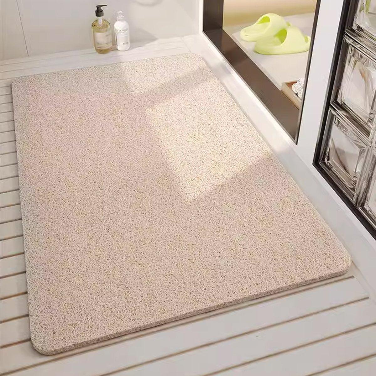 Waterproof Non-Slip Bathroom Shower Mat Anti-Slip Rug Toilet Floor Mat Washable - White-40*60cm - Mekamart Australia