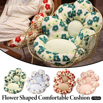 Cute Soft Seat Cushion Flower Shaped Lazy Sofa Pad for Office Chairs and Home Use - Green - Mekamart Australia