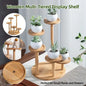 Round Tabletop Flower Stand Balcony Storage Shelf Display Rack Indoor Outdoor - Mekamart Australia