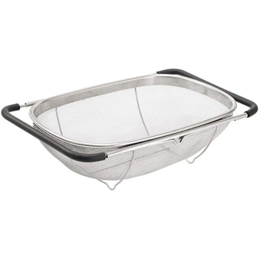 Stainless Steel Telescopic Sink Basket Multi Purpose Fruit Vegetable Strainer - Mekamart Australia