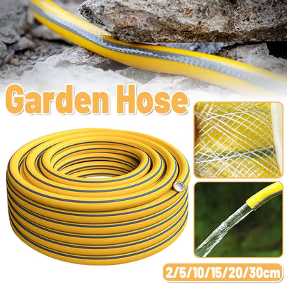 Heavy Duty Garden Hose Pipe Reel Reinforced Anti-kink Outdoor Hosepipe Yellow - 20m - Mekamart Australia