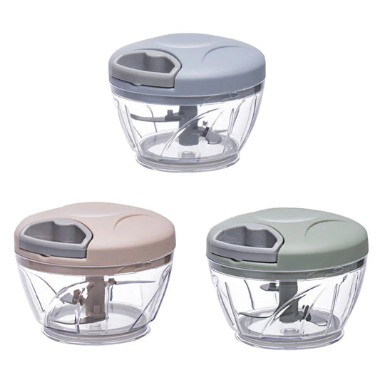 500ml Manual Meat Mincer Garlic Chopper Rotate Garlic Press Crusher Vegetable - Green - Mekamart Australia