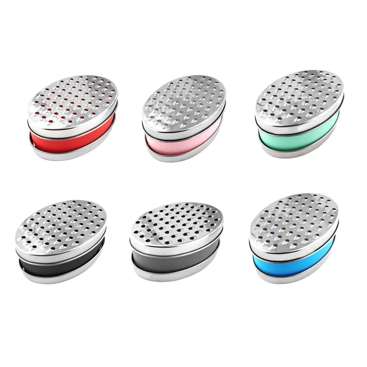 Stainless Steel Kitchen Cheese Grater with Container Storing Fruits Cheese Box - Grey - Mekamart Australia