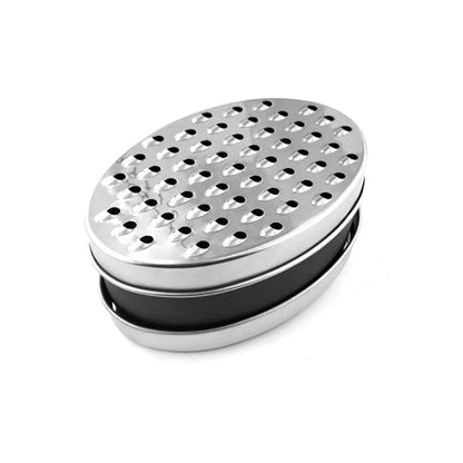 Stainless Steel Kitchen Cheese Grater with Container Storing Fruits Cheese Box - Grey - Mekamart Australia