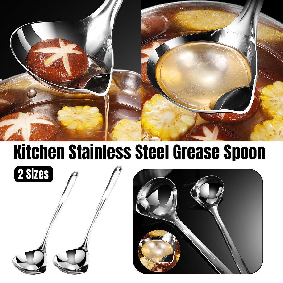 Oil Separator Spoon Kitchen Multifunctional Filter Household Hot Pot Soup Spoon - S - Mekamart Australia