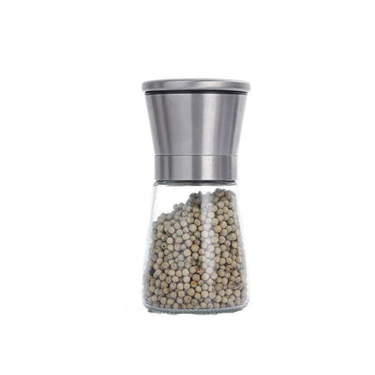 Stainless Steel Manual Salt and Pepper Grinder with Adjustable Ceramic Core - 200ML - Mekamart Australia