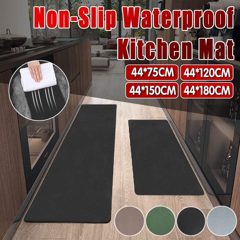 44x150cm Non-Slip Waterproof Kitchen Door Mat Floor Rug Carpet Anti-Oil Easy Clean - Blue - Mekamart Australia