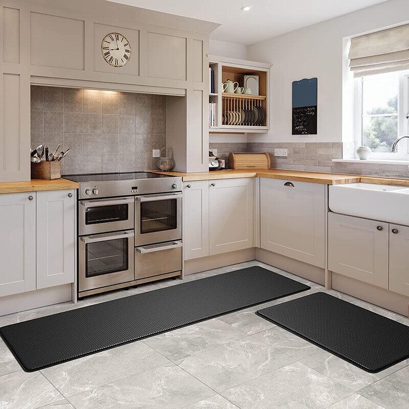 44x150cm Non-Slip Waterproof Kitchen Door Mat Floor Rug Carpet Anti-Oil Easy Clean - Blue - Mekamart Australia