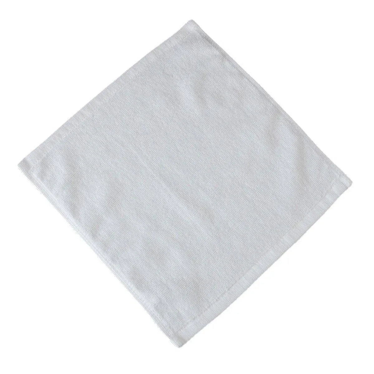 6PCS Hotel Cotton Face Towel White Soft Square Cloth Beauty Salon KTV Thick Wash - 35x35cm-Patternless-70g - Mekamart Australia