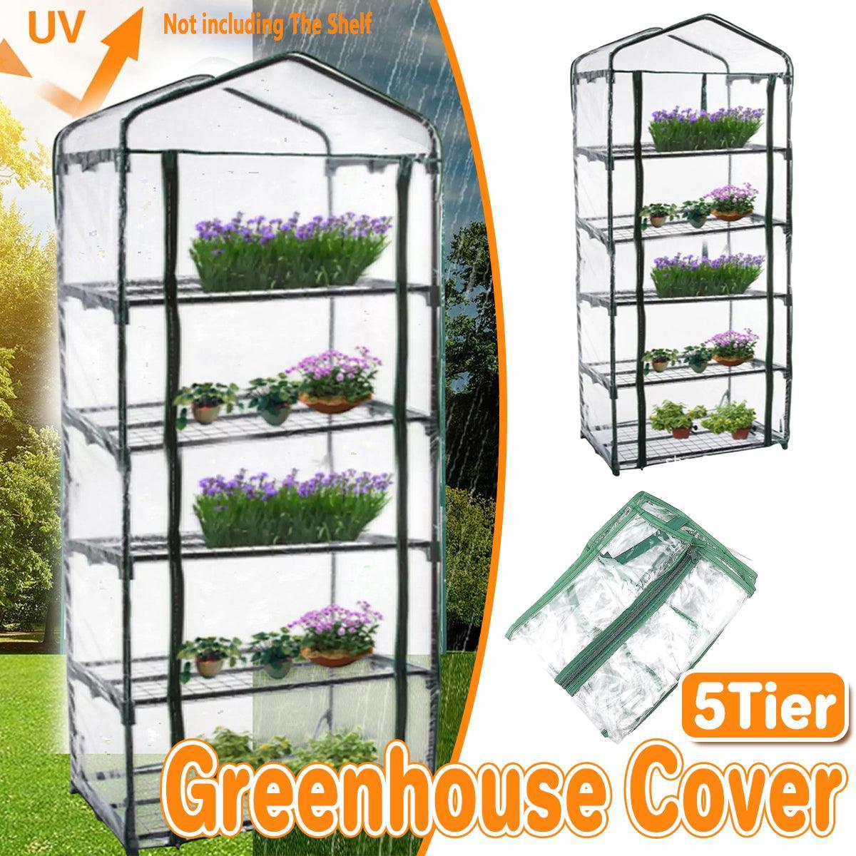 5 Tier Garden PVC Plant Insulation Warming Shed Conservatory Cover No Brackets - Mekamart Australia