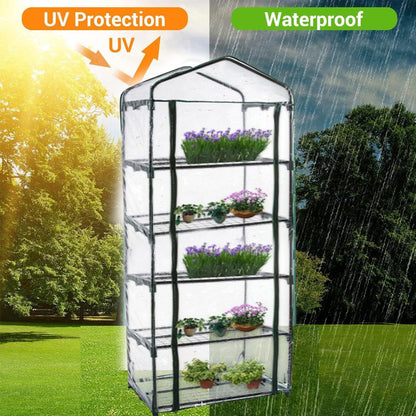 5 Tier Garden PVC Plant Insulation Warming Shed Conservatory Cover No Brackets - Mekamart Australia