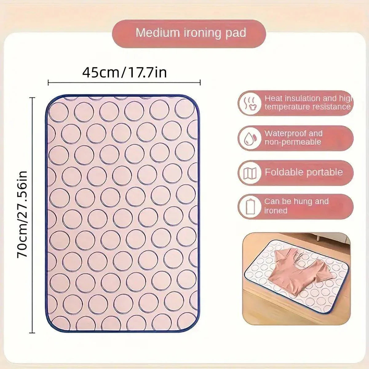 Home Travel Insulated Ironing Mat Non Slip Soft Folding Ironing Board Pad - Mekamart Australia