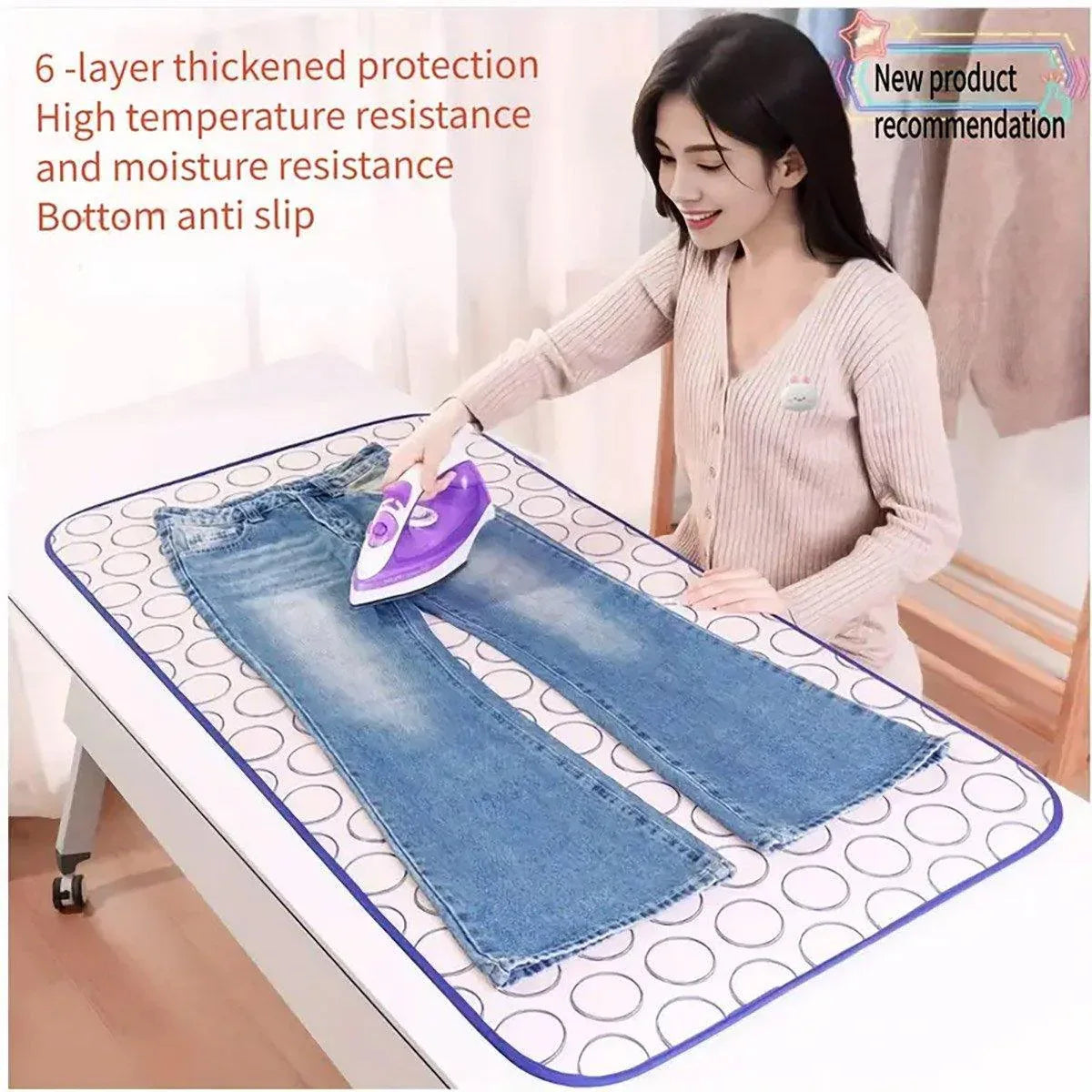 Home Travel Insulated Ironing Mat Non Slip Soft Folding Ironing Board Pad - Mekamart Australia
