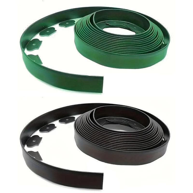 L Shaped Garden Edging Border Landscape Grass Lawn Stone Edge Fence Strip - Green - Mekamart Australia