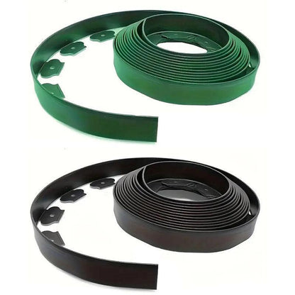 L Shaped Garden Edging Border Landscape Grass Lawn Stone Edge Fence Strip - Green - Mekamart Australia