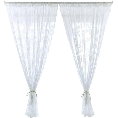 Elegant Lace Curtain Bedroom Window Door Screen Privacy Window Decor - 145*150cm - Mekamart Australia